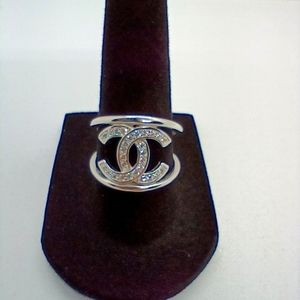 CC Micro Encrusted Zircon .925 silver and Rhodium Plated